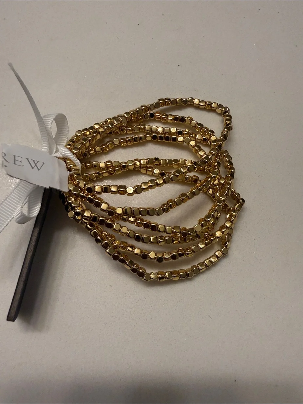 NWT! J.Crew Gold Beaded Wrap Bracelet